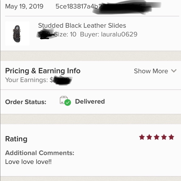 Studded Black Leather Slides - Picture 5 of 5